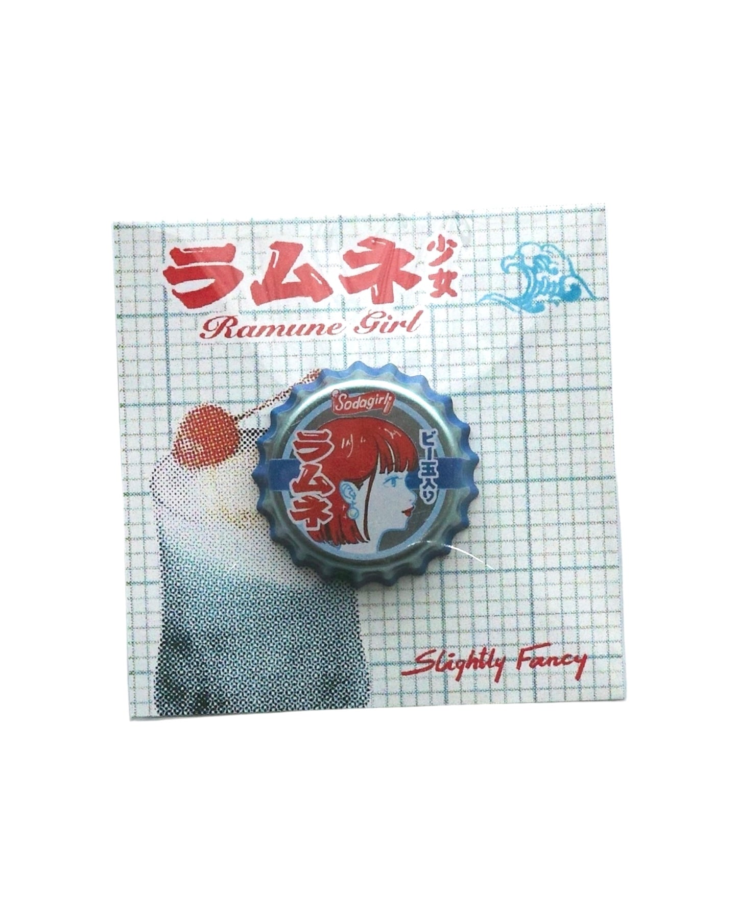 Girls Bottle Cap Pin