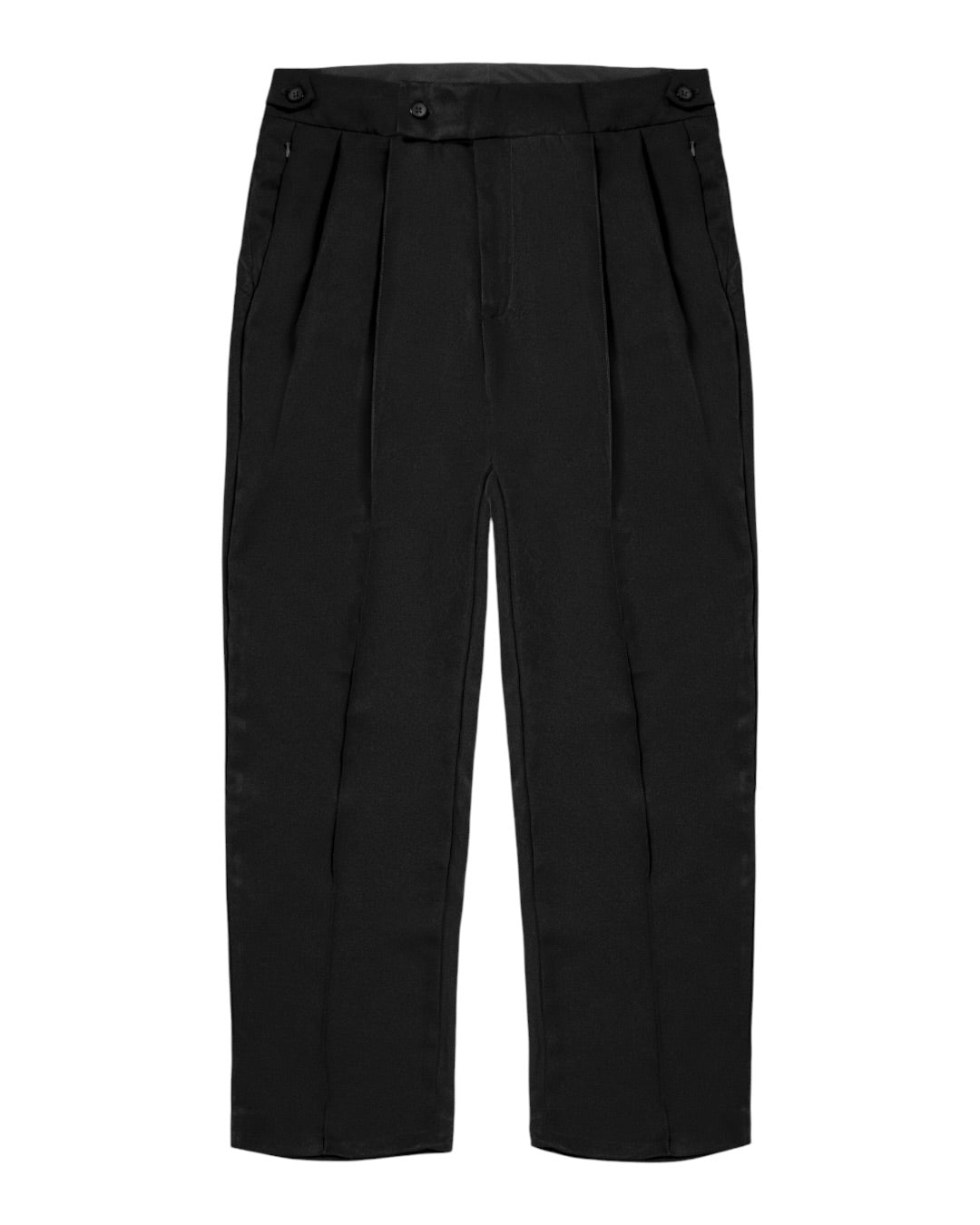 Double Pleated Black Pants
