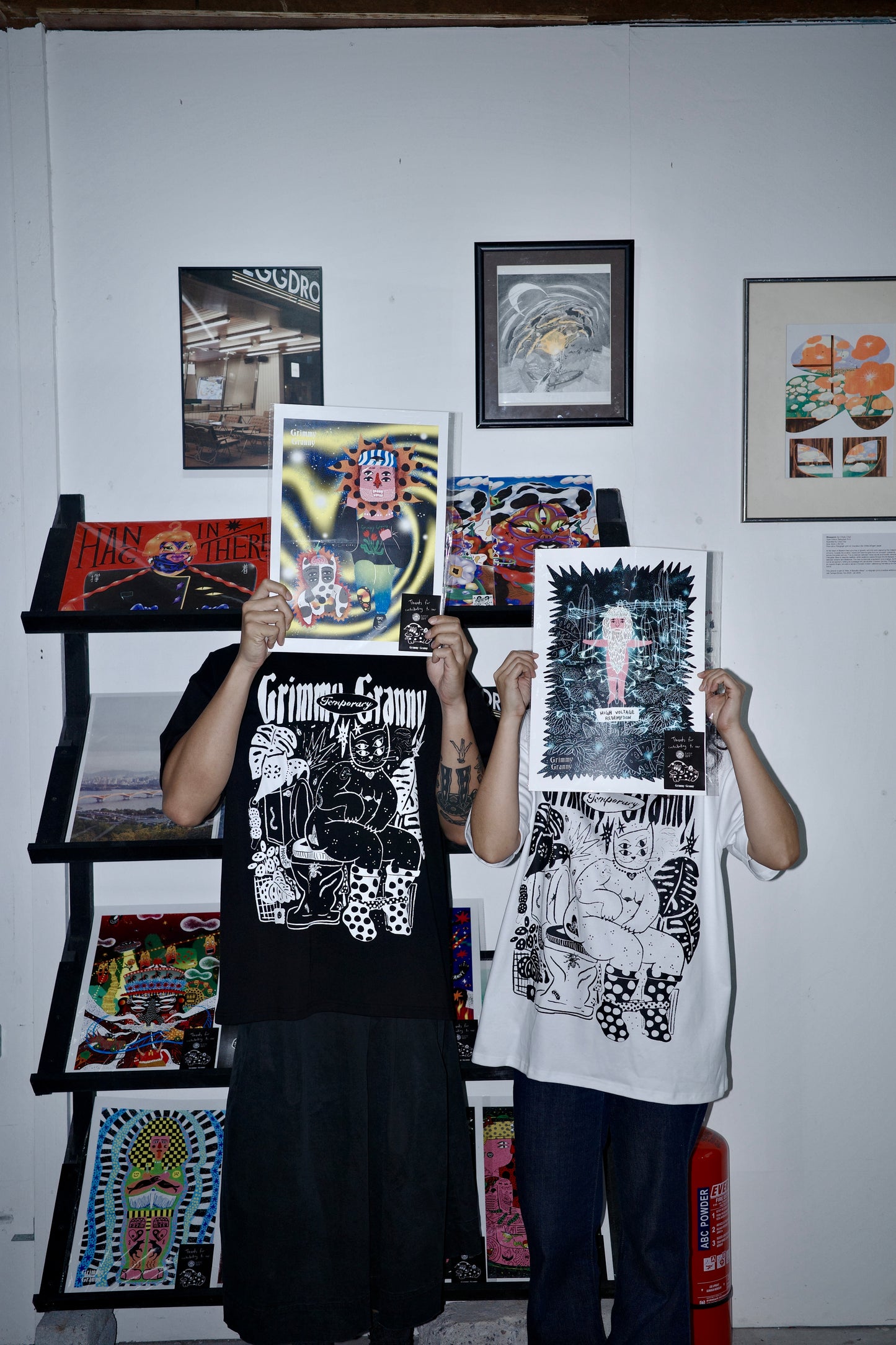 Grimmy Granny 'Retired Cat' Graphic Tee - White