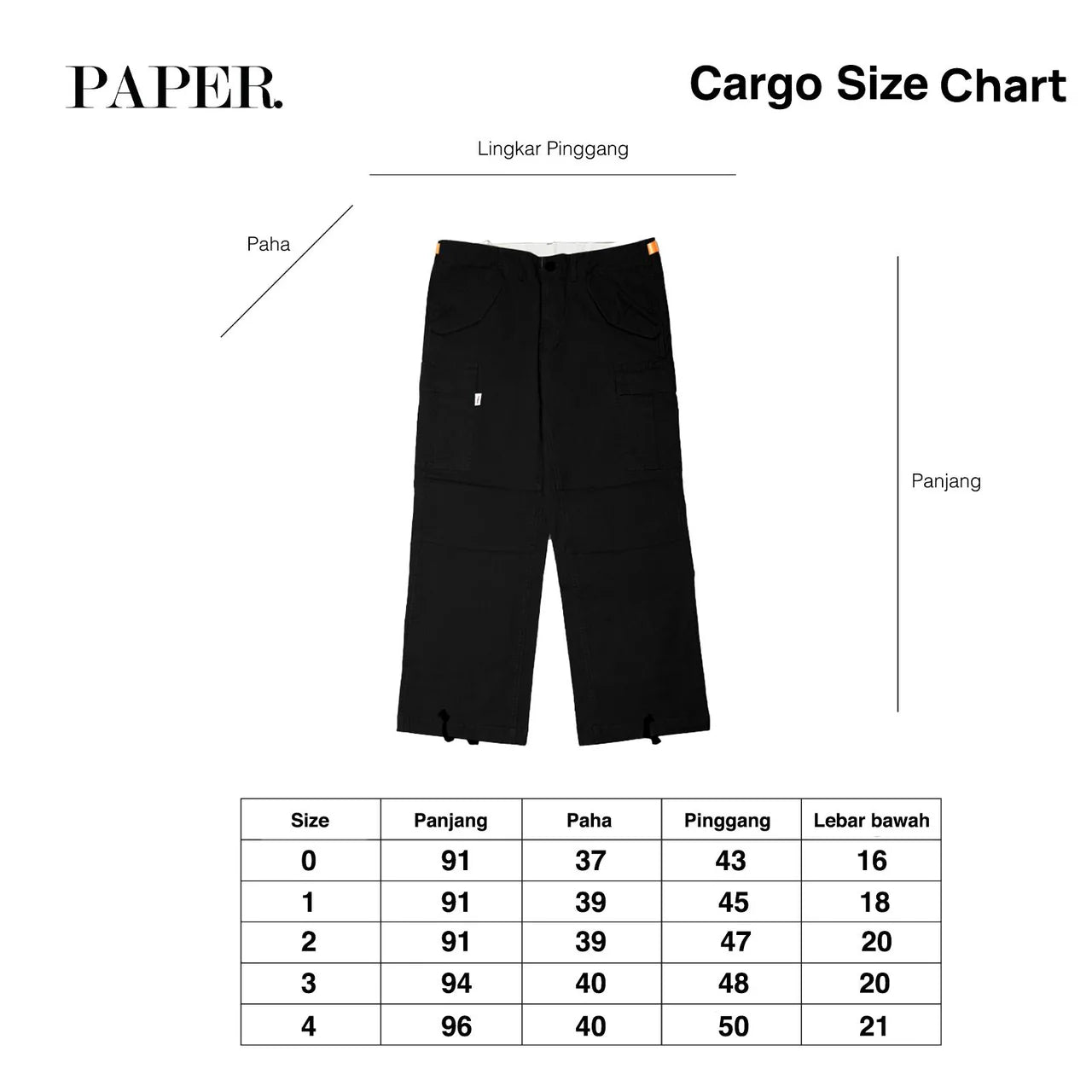 Utility Cargo Pants Black