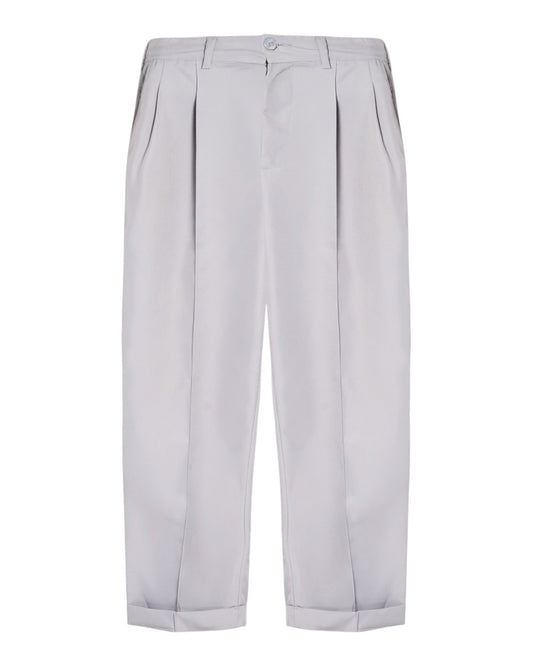 Stripes Pleated Grey Pants