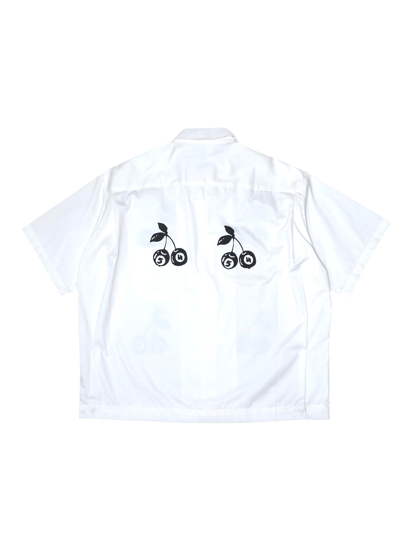 Cherry 54 Camp-Collar Embroidery Shirt - Off White