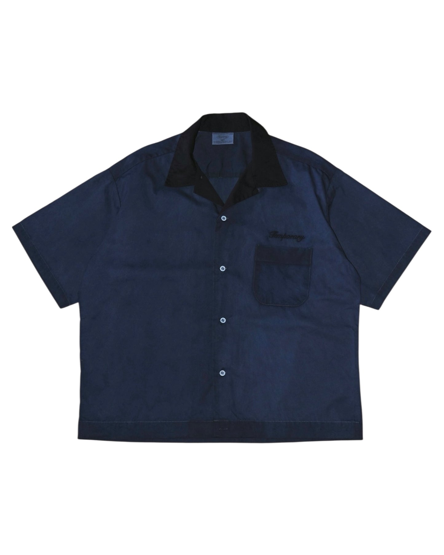Indigo Overdye Camp-Collar Shirt