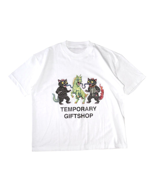 Black Cats and Bad Horses Graphic Tee - White