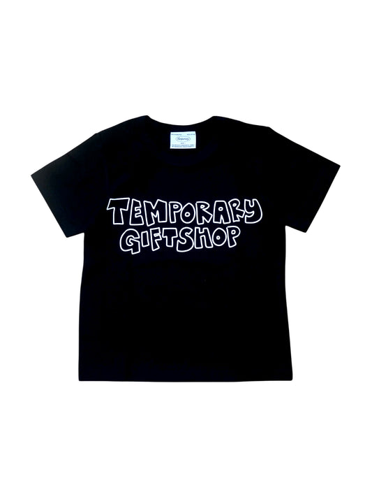 'TEMPORARY GIFTSHOP' Baby Tee - Black