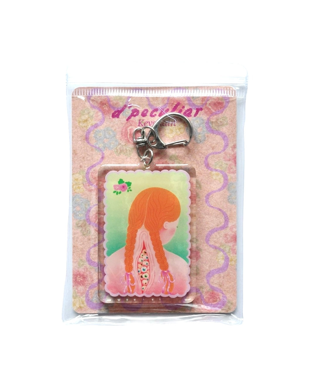 Eyeball Girl Acrylic Keychain