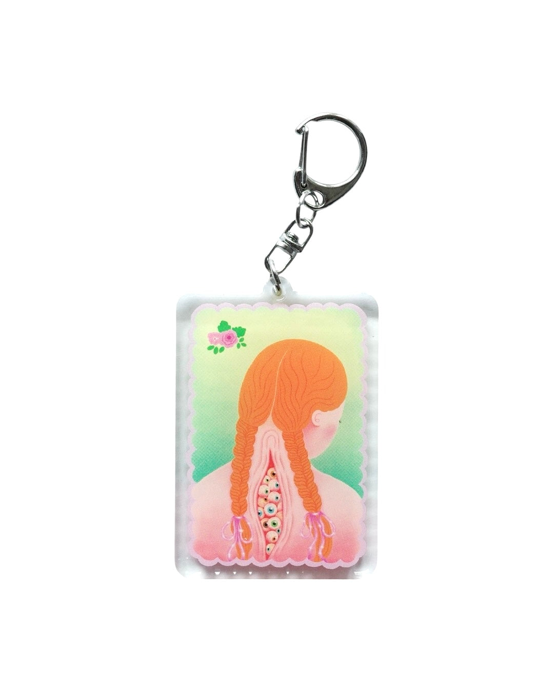 Eyeball Girl Acrylic Keychain