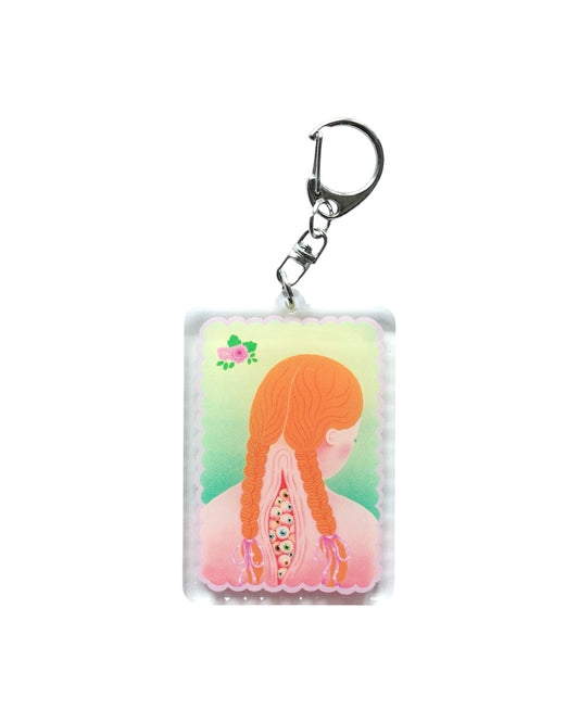 Eyeball Girl Acrylic Keychain
