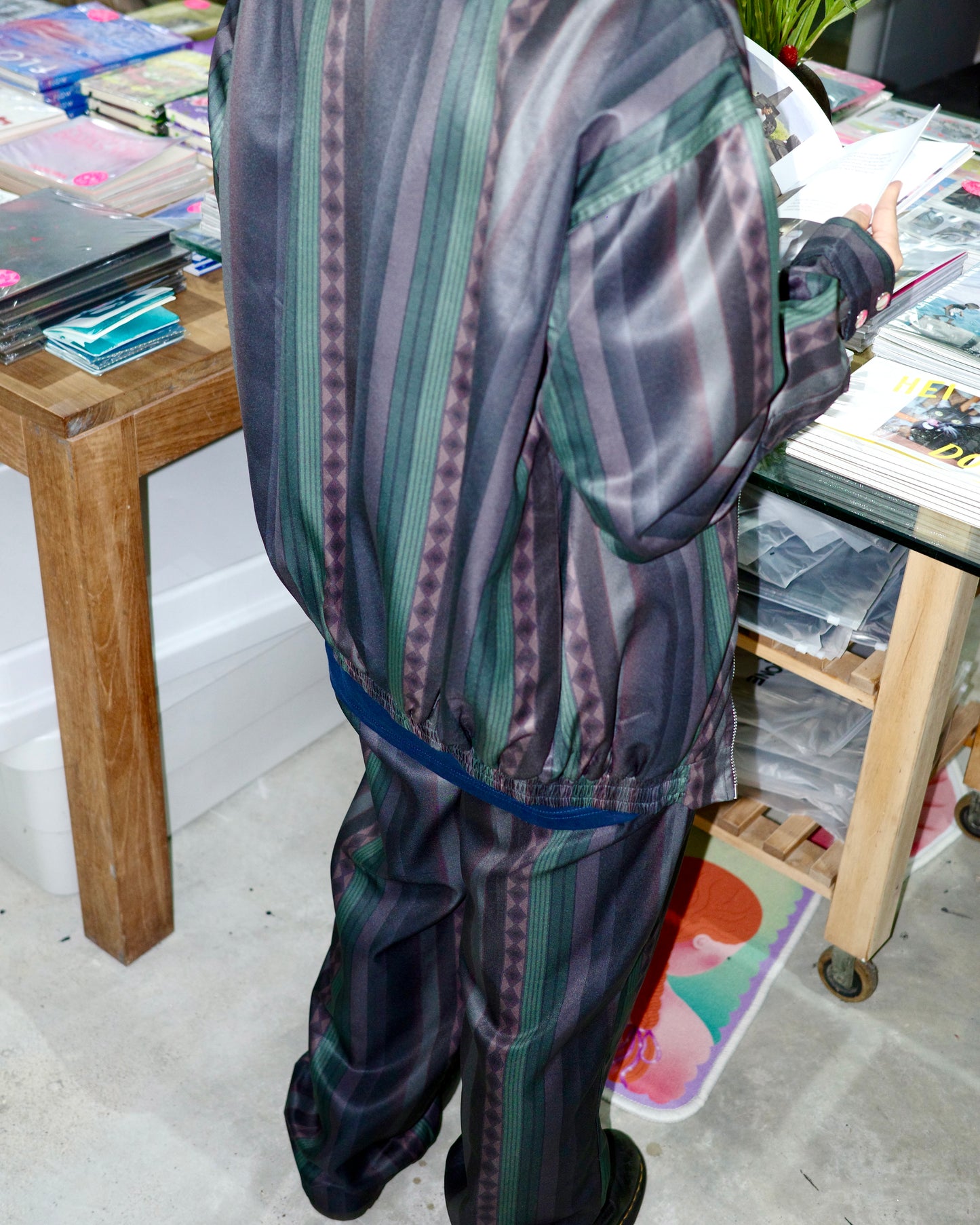 Stripes Green Easy Pants