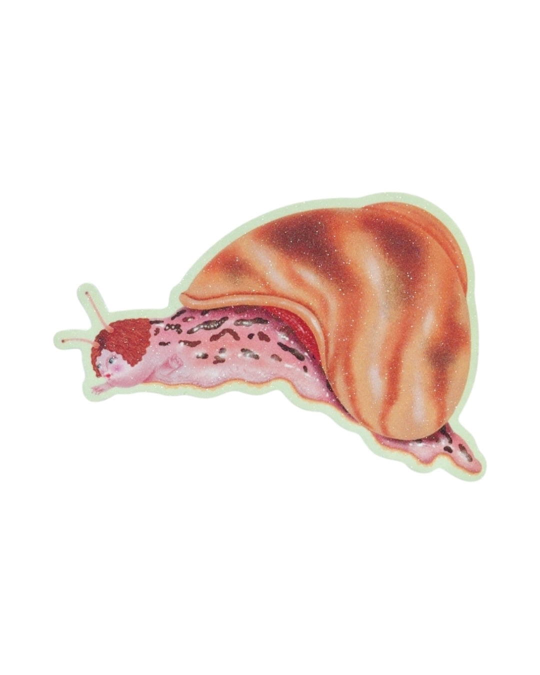 Snail Glitter Sticker