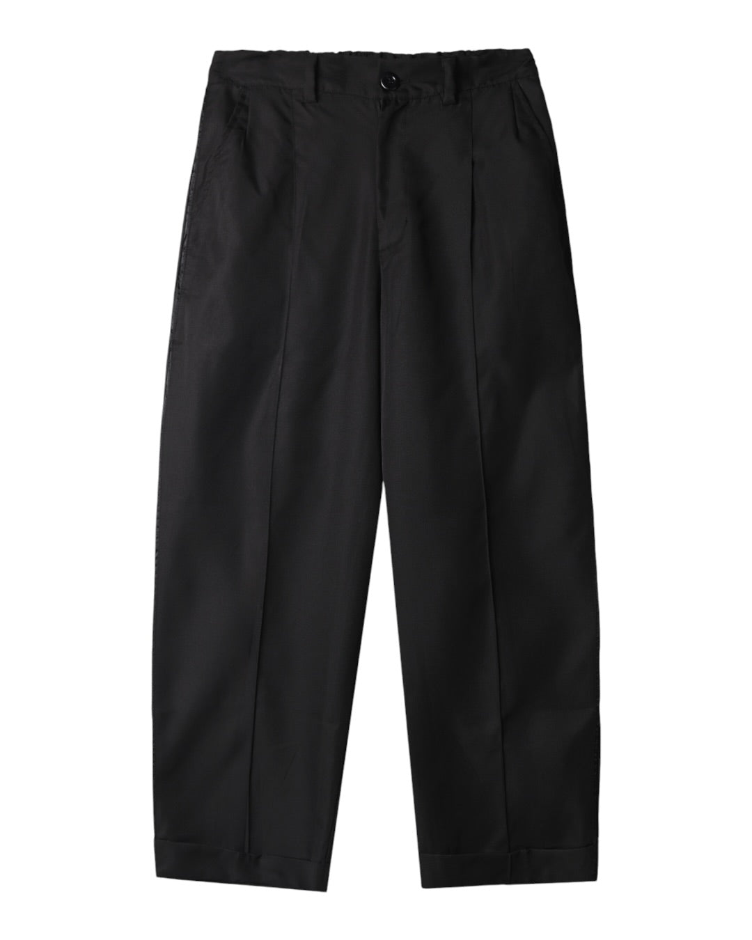 Stripes Pleated Pants Black