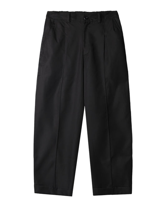 Stripes Pleated Pants Black