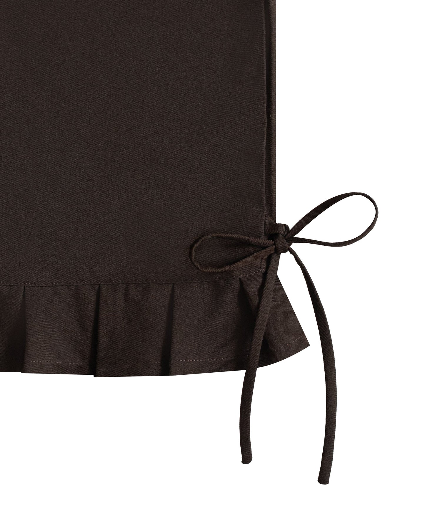 Pleated Hem Capri Pants