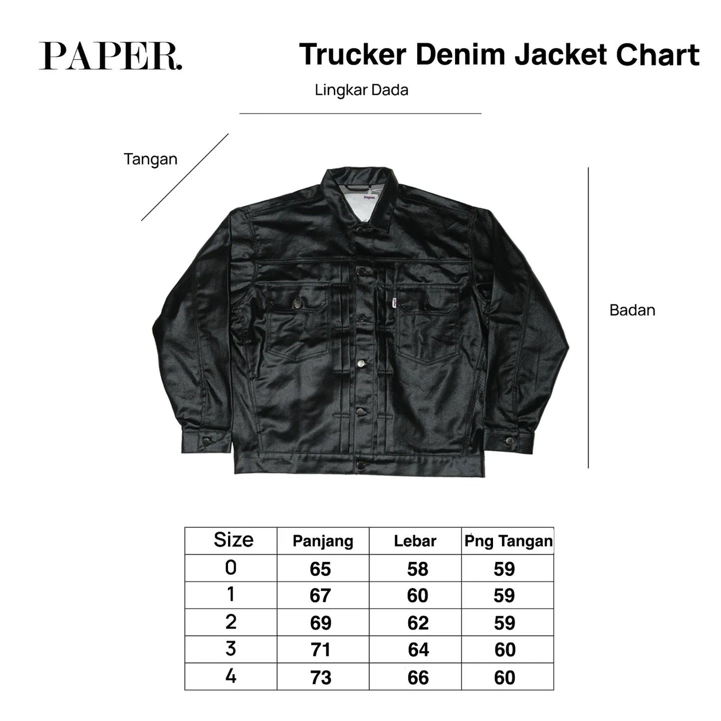 Trucker Denim Jacket Black